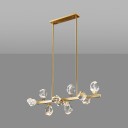 Loft Industry Modern - Crystal Stone Line Chandelier